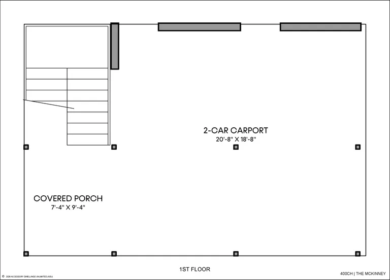 The Mckinney floorplan, garage level